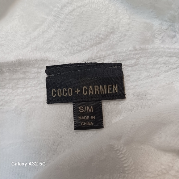 Coco + Carmen Women Size S/M White Lace Swim Cover-Up - Picture 16 of 17